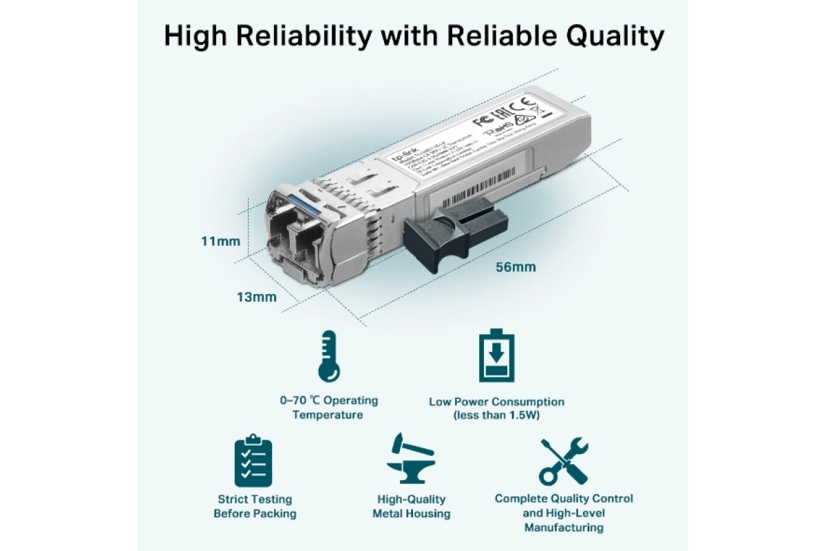 Tp-Lınk Omada TL-SM5110-LR 10GBASE-LR Sıngle Mode Sfp+ Lc Transceıver