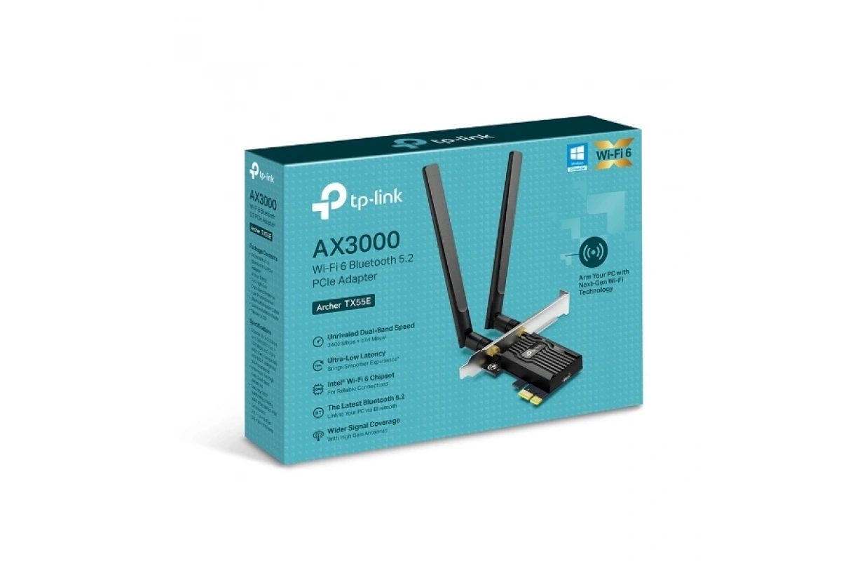 TP-Link Archer TX55E 3000 Mbps Kablosuz Ağ Adaptörü