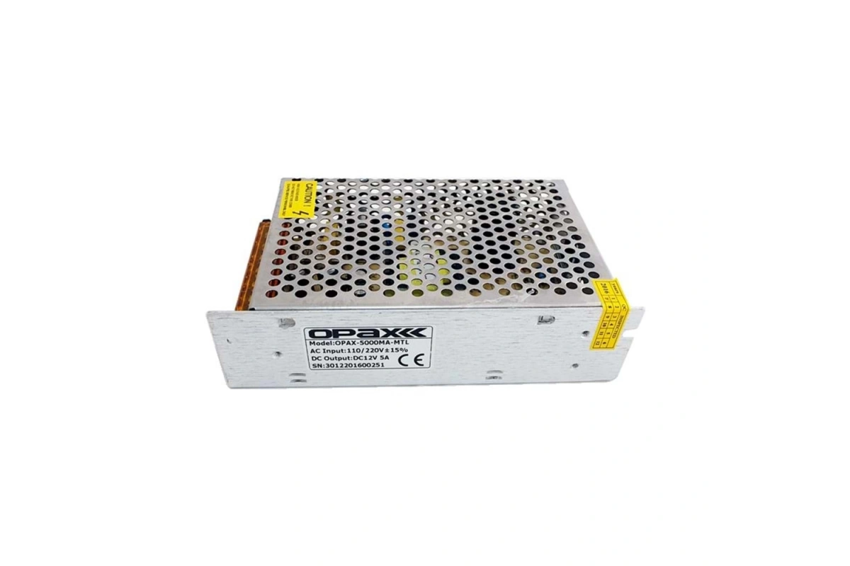 OPAX-5000MA-MTL SMPS 5 AMPER DC 12V SANAYİ TİPİ ADAPTÖR