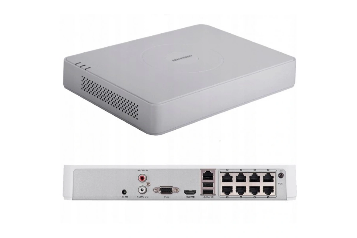 Hikvision DS-7108NI-Q1/8P H265+ 6MP 4MP 1080P 8 Kanal Poeli Tak Çalıştır NVR Kayıt Cihazı
