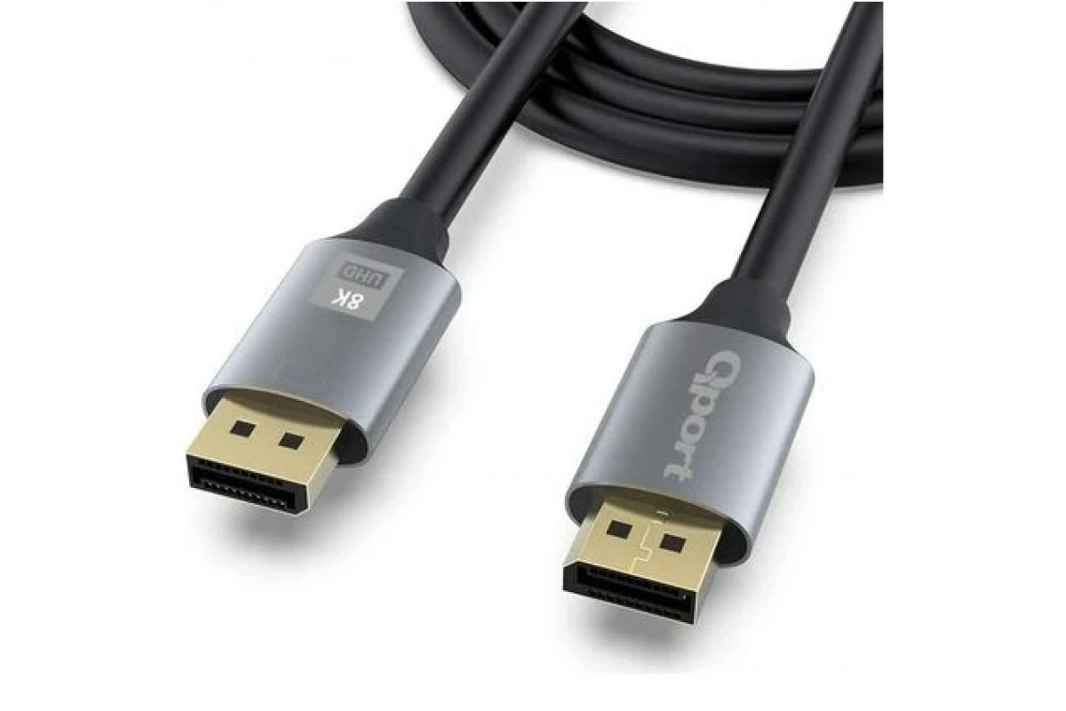 Qport Q-DP14 1,8m Display Port 1.4V Kablo