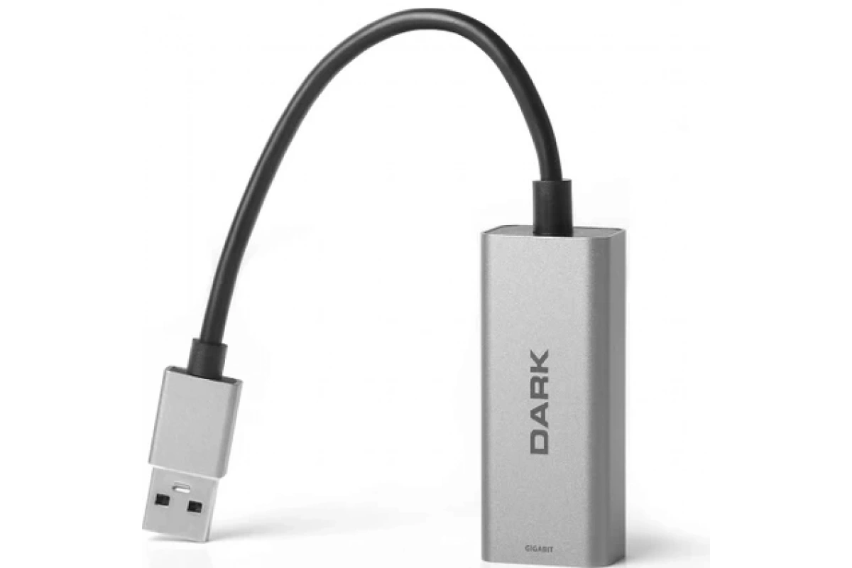 Dark USB3.0 Type-A to 10-100-1000 Gigabit LAN Ethernet Adaptör