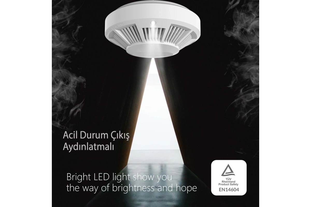 Opax HY-SSA01 Photoelectric Kombine Kablosuz Duman & ISI Dedektörü ve Alarmı