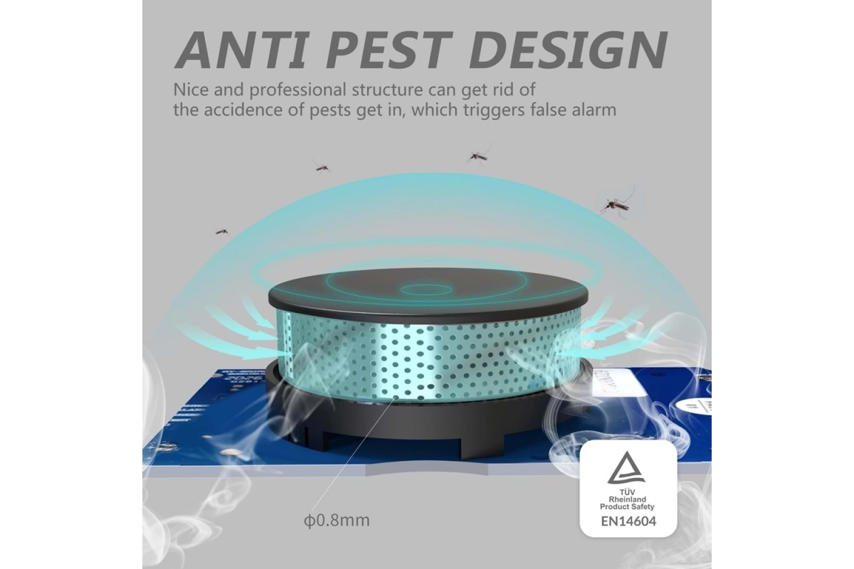 Opax HY-SSA01 Photoelectric Kombine Kablosuz Duman & ISI Dedektörü ve Alarmı