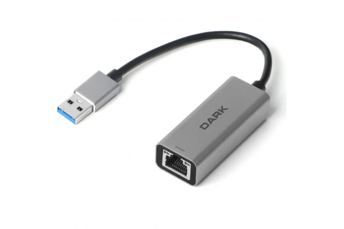 Dark USB3.0 Type-A to 10-100-1000 Gigabit LAN Ethernet Adaptör