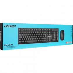 Everest KM-2510 Kablosuz Q Multimedia Klavye + Mouse Set Siyah