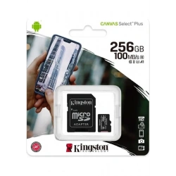 Kingston SDCS2-256GB 256GB micSDXC Canvas Select Plus 100R A1 C10 Card + ADP Hafıza Kartı