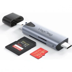 VegGieg Type-C ve USB 3.0 Sd-Microsd Tf Kart Okuyucu