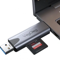 VegGieg Type-C ve USB 3.0 Sd-Microsd Tf Kart Okuyucu