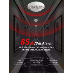 Opax HY-SSA01 Photoelectric Kombine Kablosuz Duman & ISI Dedektörü ve Alarmı