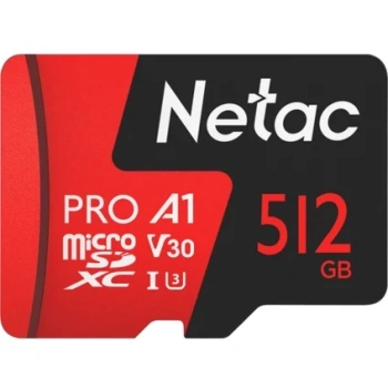 Netac P500 Extreme Pro 512 GB Microsdxc V30/A1/C10 Hafıza Kartı + Sd Adaptör