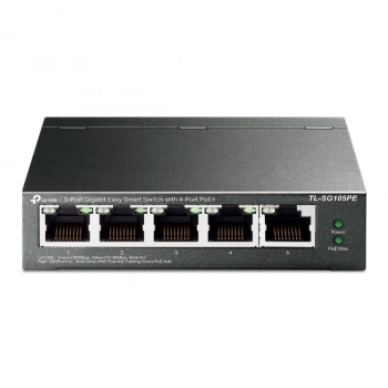 TP-Link TL-SG105PE, 5 Port Gıgabıt Easy Smart Swıtch 4-Port Poe Plus