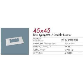 Mutlusan 100x37/50 İçin 45x45 P.M.Seti (İkili)