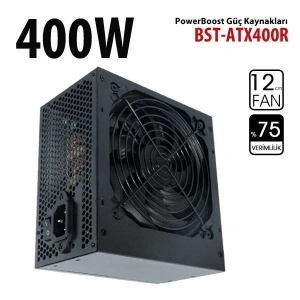 PowerBoost BST-ATX400R 400W 12cm Fanlı Power Supply