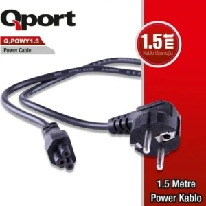 Qport Q-Powy1.5 1.5mt Notebook Power Kablo