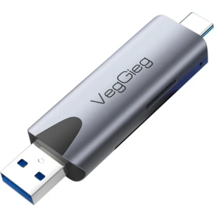 VegGieg Type-C ve USB 3.0 Sd-Microsd Tf Kart Okuyucu