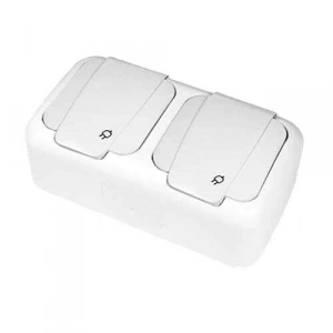 Viko Palmiye Yatay İkili Topraklı Priz + Topraklı Priz