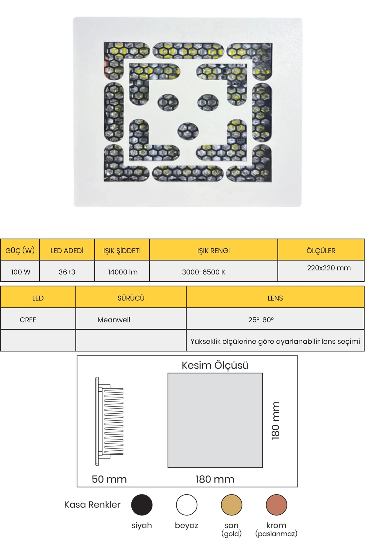 Rotating Light Carrek Animasyonlu Led Armatür
