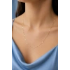 14K Altın Kaplama İnce Pul 45cm Kolye