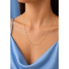 14K CM Altın Kaplama Top Kolye 60 cm