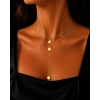 Gold Uzun Pullu Kolye