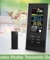 Dijital Termometre - İç Dış Wireless Hava Takip - Siyah Renk - Yüksek Kaliteli