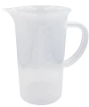Kulplu Plastik Beher 1000 mL - Kabartma Dereceli Beaker - Ölçü Kabı - 6 Adetlik Toptan Set