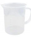 Kulplu Plastik Beher 250 mL - Kabartma Dereceli Beaker - Ölçü Kabı - 12 Adetlik Toptan Set
