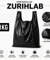 ZURIHLAB Hışır Atlet Poşet Büyük Boy Siyah Renk 1 KG - Dayanıklı Market Ve Mağaza Poşeti