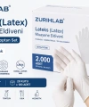Lateks (Latex) Muayene Eldiveni - 2.000 Adetlik Toptan Set - Yüksek Kaliteli