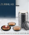 Plastik Waffle Kabı 50 Adet | Tek Kullanımlık Waffle Servis Kabı, Tatlı ve Pasta Sunum Kabı