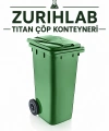 ZURIHLAB Titan Çöp Konteyneri - Darbeye Dayanıklı Sanayi Tipi Çöp Kovası