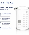ZURIHLAB Cam Beher 400 mL - Dereceli Laboratuvar Ölçü Kabı