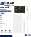 ZURIHLAB Yemek Seti 6lı Set - Çatal Bıçak Peçete Mendil Kürdan 100lü Paket