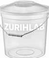 ZURIHLAB Kapaklı Şeffaf Kova 19Lt