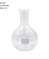 Cam Balon 1000 mL - Dibi Düz - Şilifsiz Deney Balonu