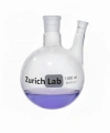 Cam Balon 1000ml Dibi Yuvarlak Şilifli İki Boyunlu | Laboratuvar Balonu - Zurih Lab