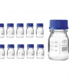 Cam Otoklav Numune Şişe 100 mL - Vida Kapaklı Boş Şişe - 10 Adetlik Toptan Set - Yüksek Kaliteli