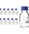Cam Otoklav Numune Şişe 500 mL - Vida Kapaklı Boş Şişe - 10 Adetlik Toptan Set - Yüksek Kaliteli