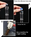 Kapaklı Tıpalı Flakon Cam Şişe 50ml - 100 Adetlik Toptan Set