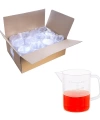 Kulplu Plastik Beher 500 mL - Kabartma Dereceli Beaker - Ölçü Kabı - PP Beher - 12 Adetlik Toptan Set