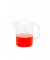 Kulplu Plastik Beher 500 mL - Kabartma Dereceli Beaker - Ölçü Kabı - PP Beher - 12 Adetlik Toptan Set