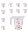 Kulplu Plastik Beher (Ölçü Kabı) 500 mL - Renkli Skala Beaker - BPA Free - 10 Adetlik Toptan Set - Yüksek Kaliteli