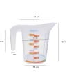 Kulplu Plastik Beher (Ölçü Kabı) 500 mL - Renkli Skala Beaker - BPA Free - 10 Adetlik Toptan Set - Yüksek Kaliteli