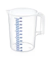 Kulplu Plastik Ölçü Kabı Beher 5 Litre - BPA Free - Maşrapa - Yüksek Kaliteli