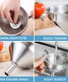 Kulplu ve Süzgeçli Paslanmaz Çelik Huni - Filtreli