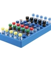 Vial Standı - 50 Delikli Mavi Tüplük - (4 ml Vialler İçin) - Yüksek Kaliteli