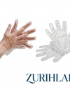 ZURIHLAB HDPE Şeffaf Eldiven 100lü Paket - Tek Kullanımlık Plastik Eldiven