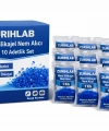 ZURIHLAB Silikajel Mavi Nem Alıcı (1 Kg) - Silika Jel İndikatörlü - (10 Adetlik Toptan Set)