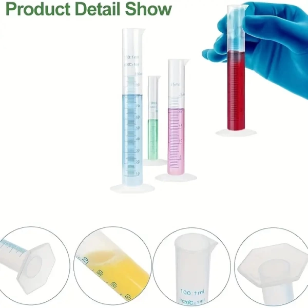Plastik Mezür 4lü Set - (100mL-50mL-25mL-10mL)